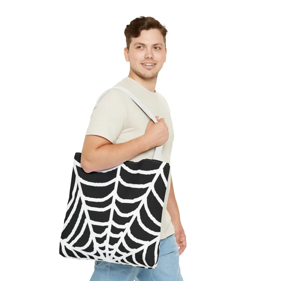 Halloween Spiderweb Tote Bag
