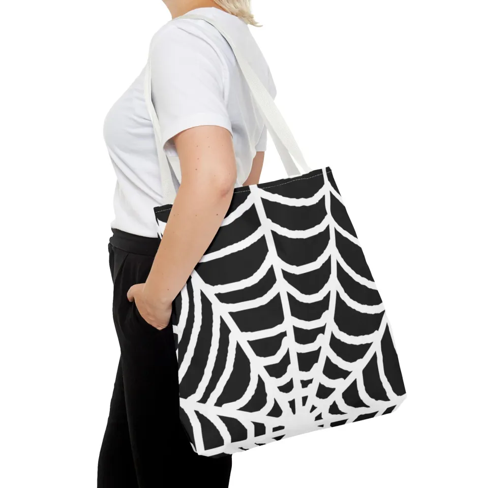 Halloween Spiderweb Tote Bag