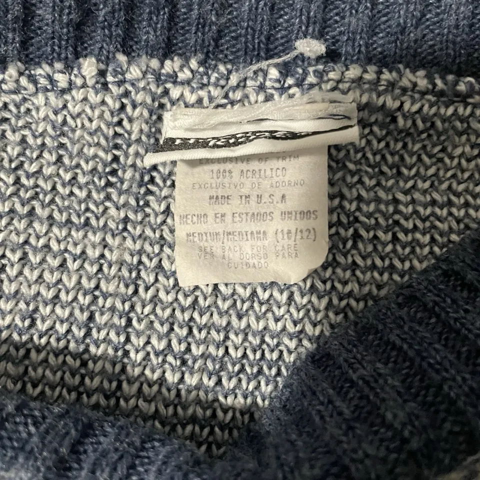 Vintage Huntington Ridge Ringer Sweater Medium Christmas Cottagecore Granny