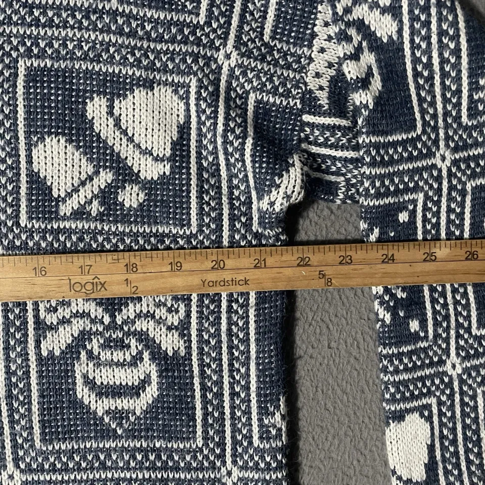 Vintage Huntington Ridge Ringer Sweater Medium Christmas Cottagecore Granny