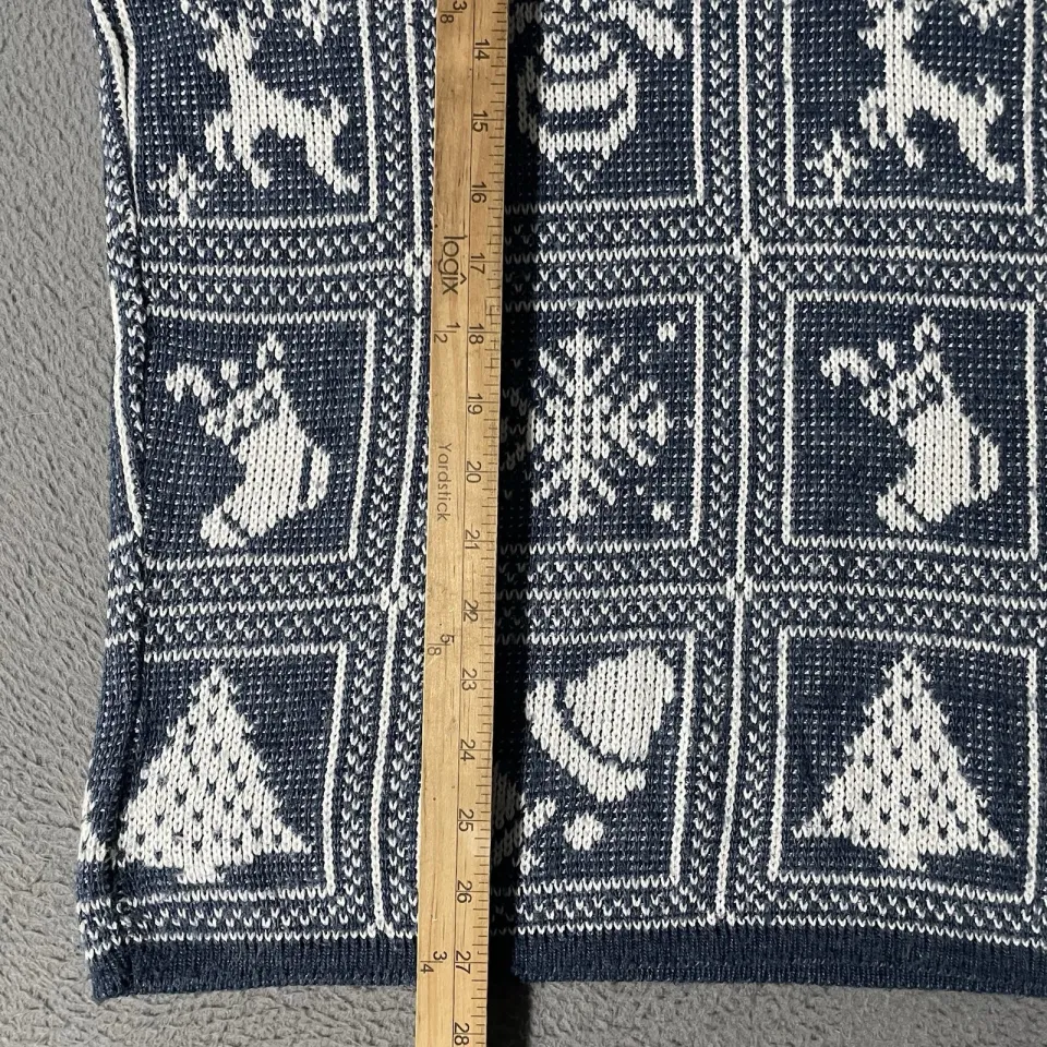 Vintage Huntington Ridge Ringer Sweater Medium Christmas Cottagecore Granny