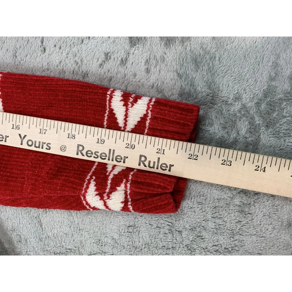 White Stag Ladies Medium Red Classic Ugly Christmas Sweater W Geometric Patterns