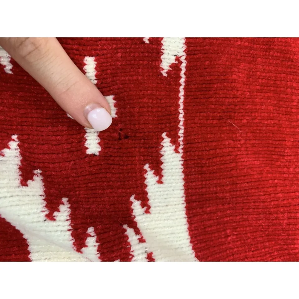 White Stag Ladies Medium Red Classic Ugly Christmas Sweater W Geometric Patterns