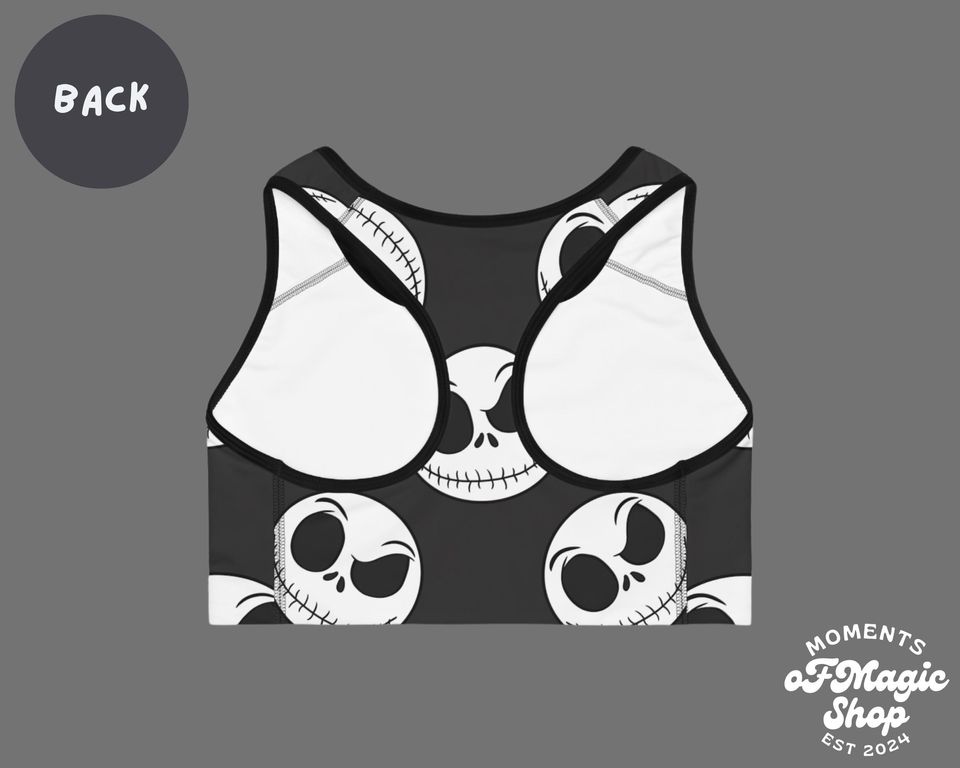 Jack Skellington Face Sports Bra