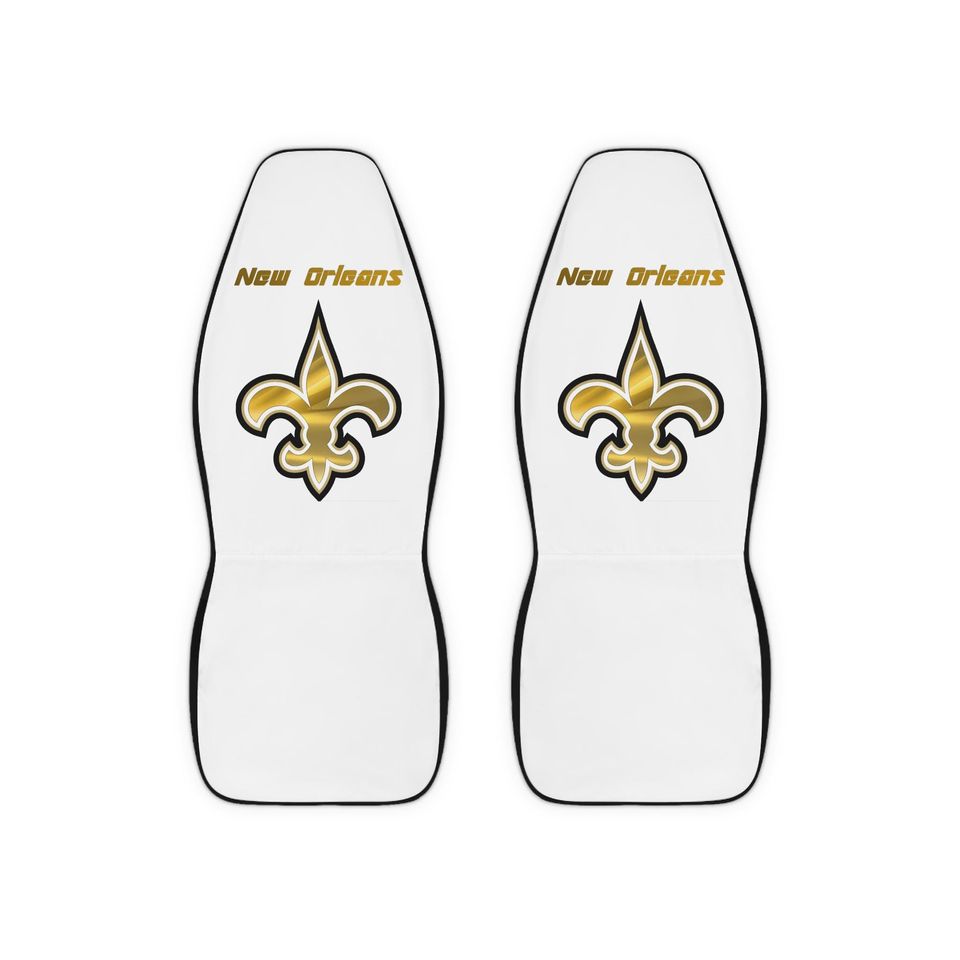 New Orleans Saints Polyester Car Seat Covers White