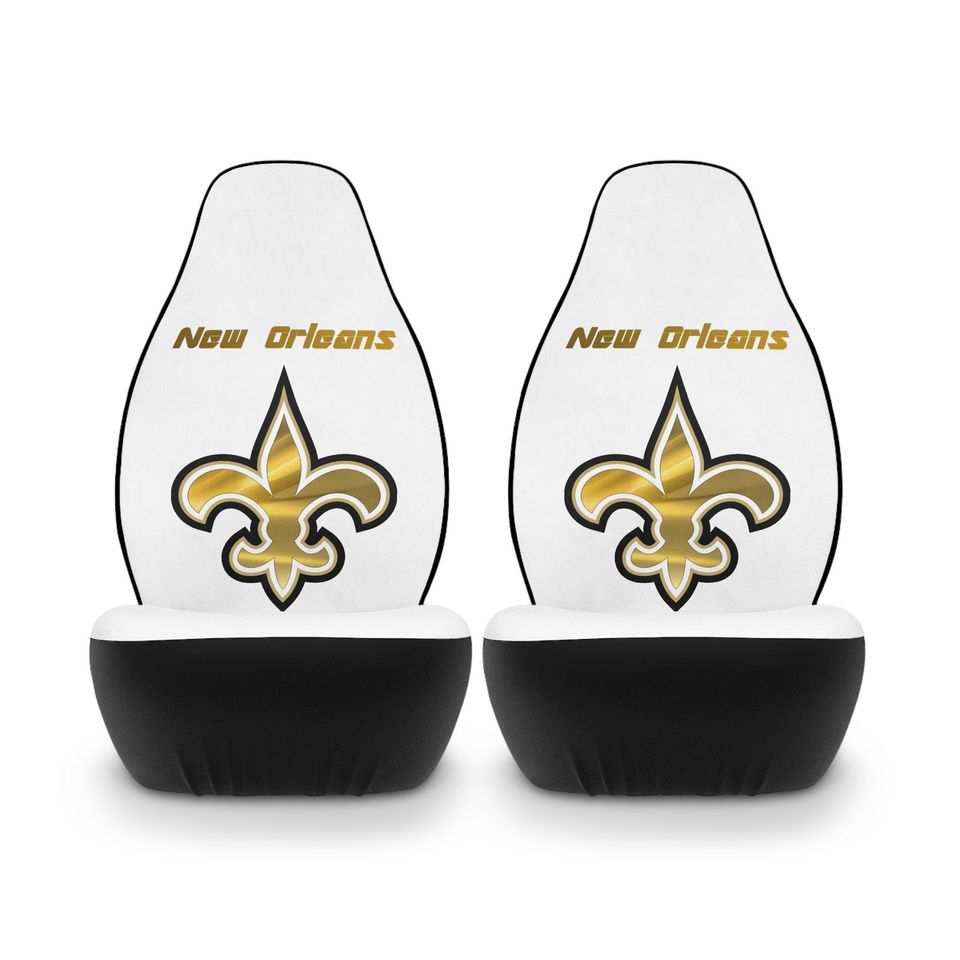 New Orleans Saints Polyester Car Seat Covers White