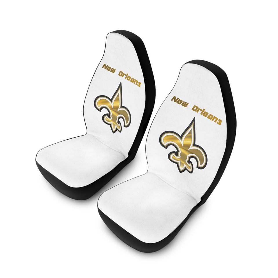 New Orleans Saints Polyester Car Seat Covers White