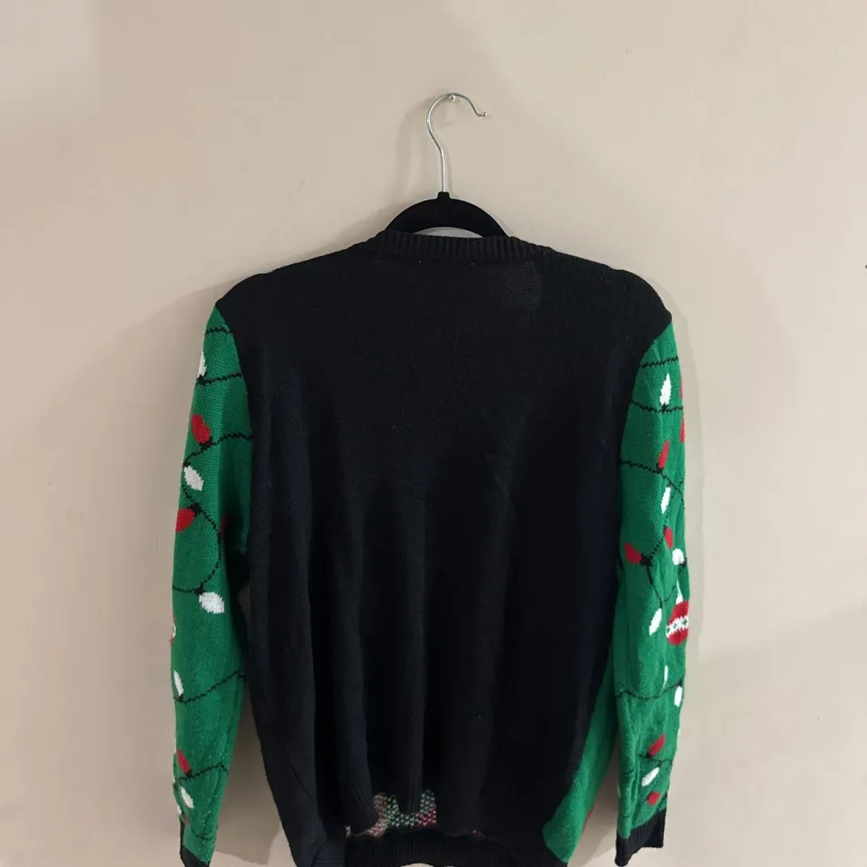 No Boundaries Ugly Christmas Sweater - Rudolph & 3D Ornaments, Size 2XL