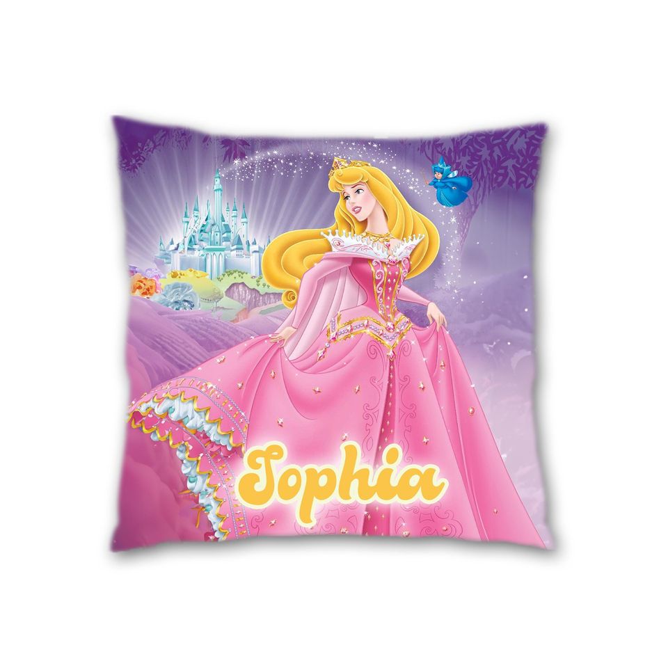 Personalized Sleeping Beauty Pillow, Cartoon Throw Pillow