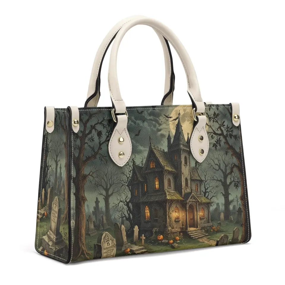 Halloween Haunted House Pumpkin Shoulder Bag