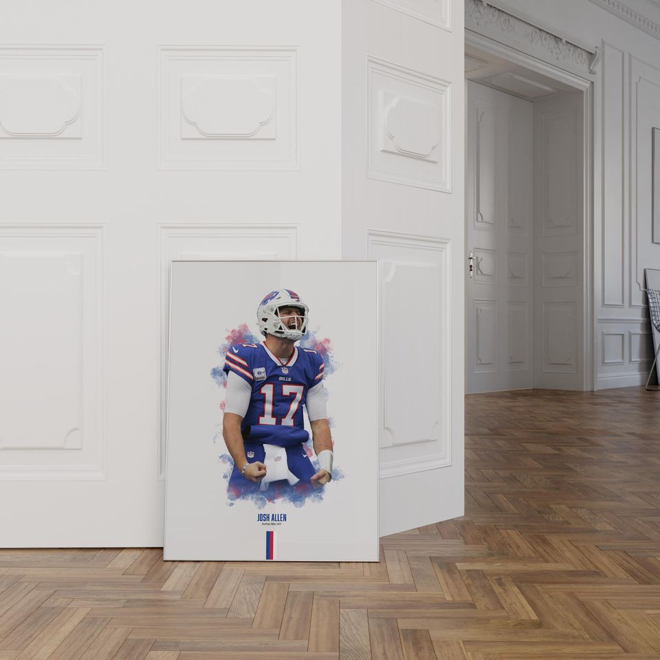 Josh Allen Buffalo Bills Vertical Poster Wall Art