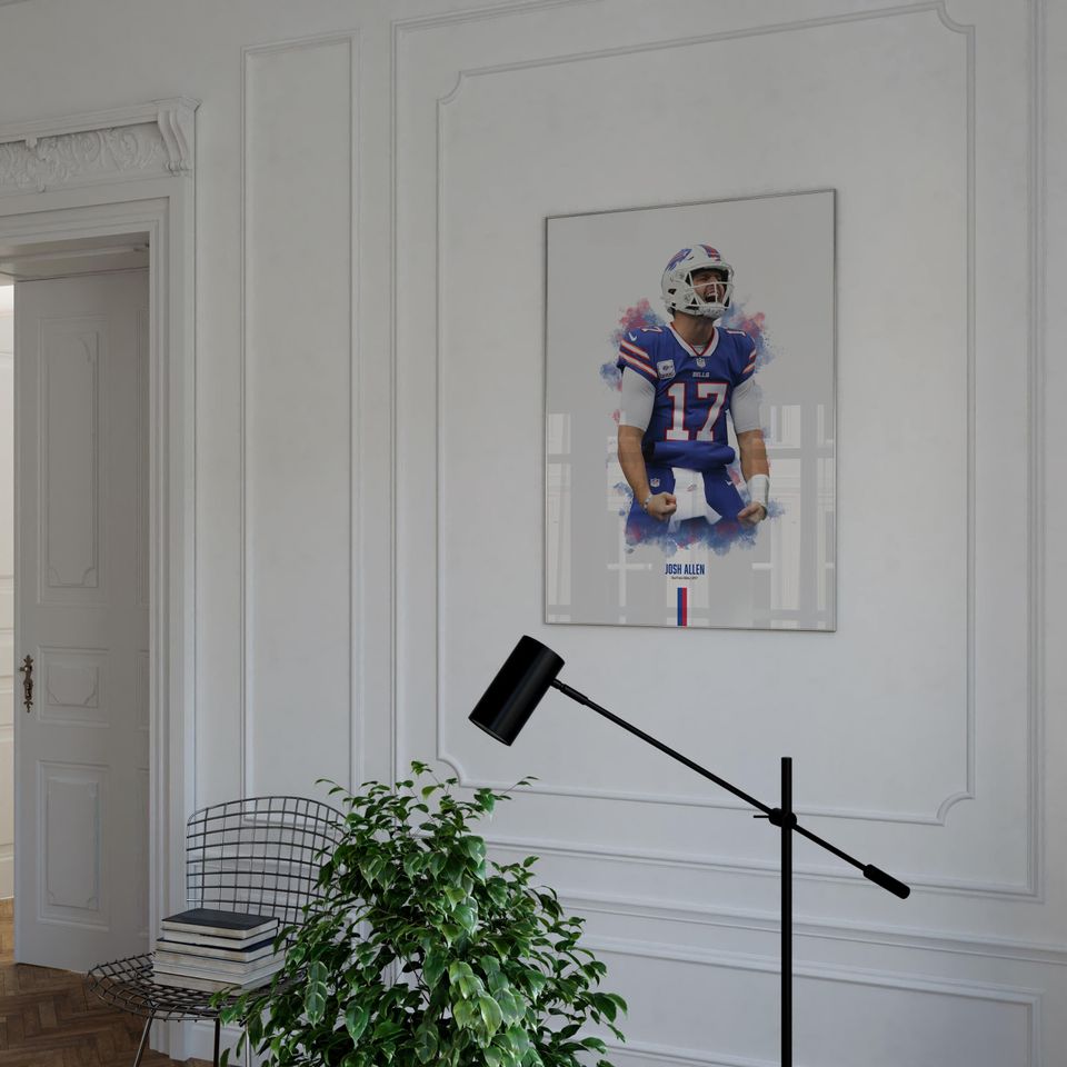 Josh Allen Buffalo Bills Vertical Poster Wall Art