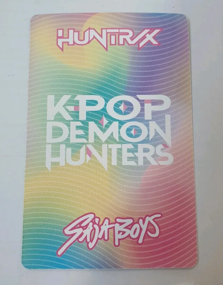 KPOP DEMON HUNTERS CARD Huntrix Saja Boys Acrylic Card