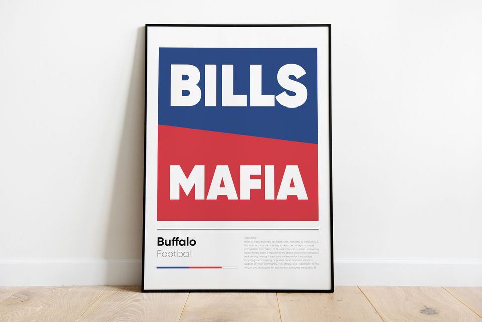 Buffalo Bills Football Poster - Iconic Printed Wall Art for Home & Living