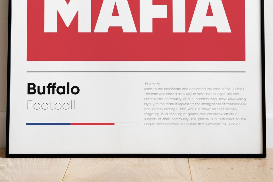 Buffalo Bills Football Poster - Iconic Printed Wall Art for Home & Living