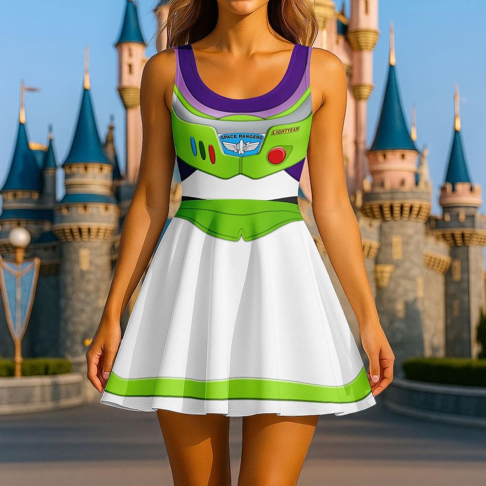 Buzz Lightyear Costume Skater Dress, Disneybound Space Ranger Cosplay