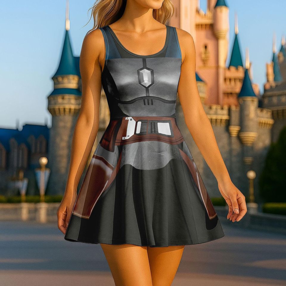 Bo-Katan Star Wars Skater Dress, Women's Mandalorian Costume