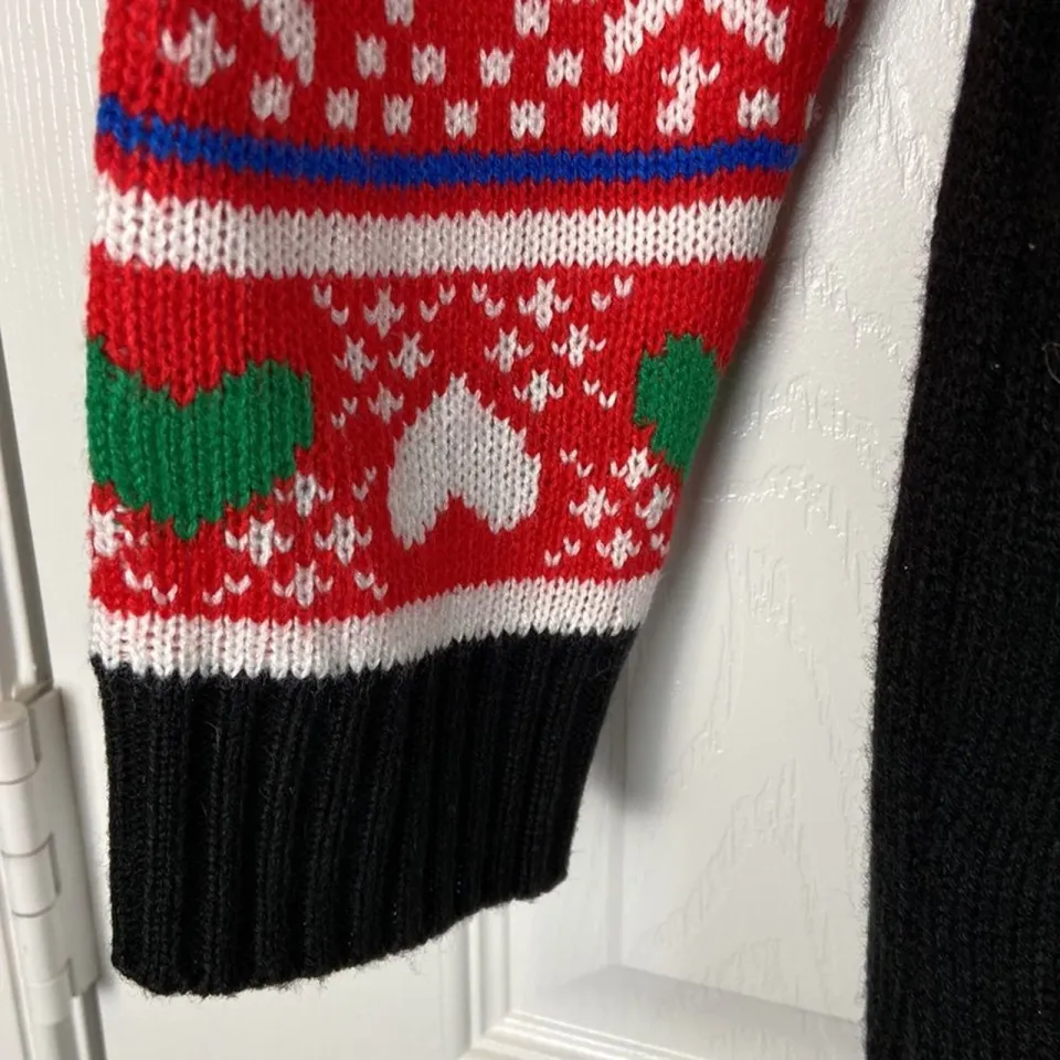 No Boundaries ugly Christmas cat sweater tunic womens XXL