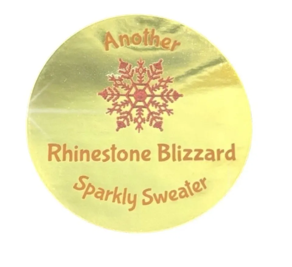 Nutcracker Ugly Christmas Sweater Santa Rhinestone Blizzard Snowflakes Sz Large