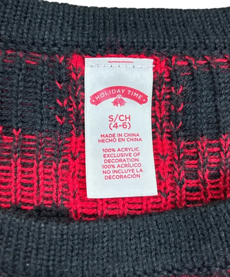 Holiday Time Ugly Christmas Sweater Women's Red  Rudolph Reindeer