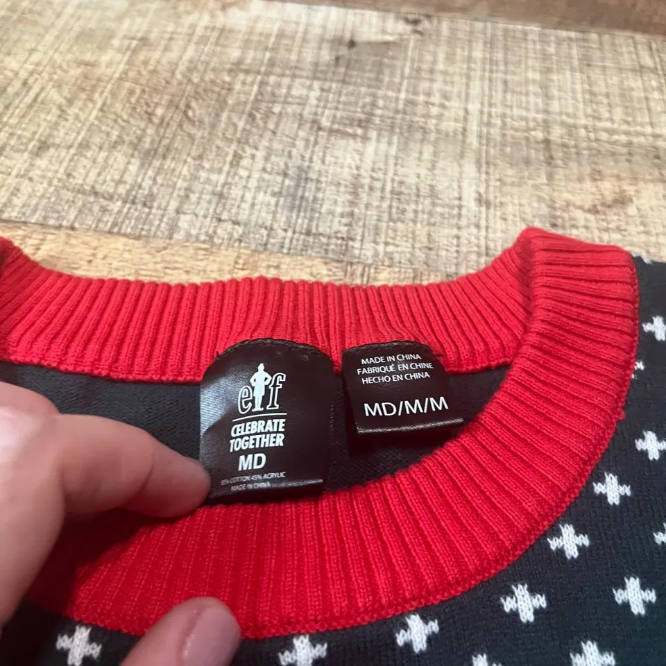 Buddy the Elf Santa I know Him Unisex Holiday Ugly Christmas Sweater Sz M