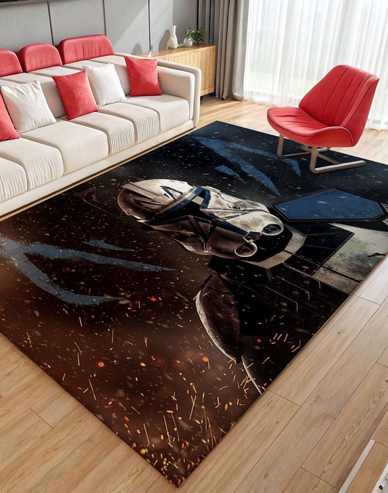 Dark Side Area Rug: Star Wars Decor, Lightsaber Design