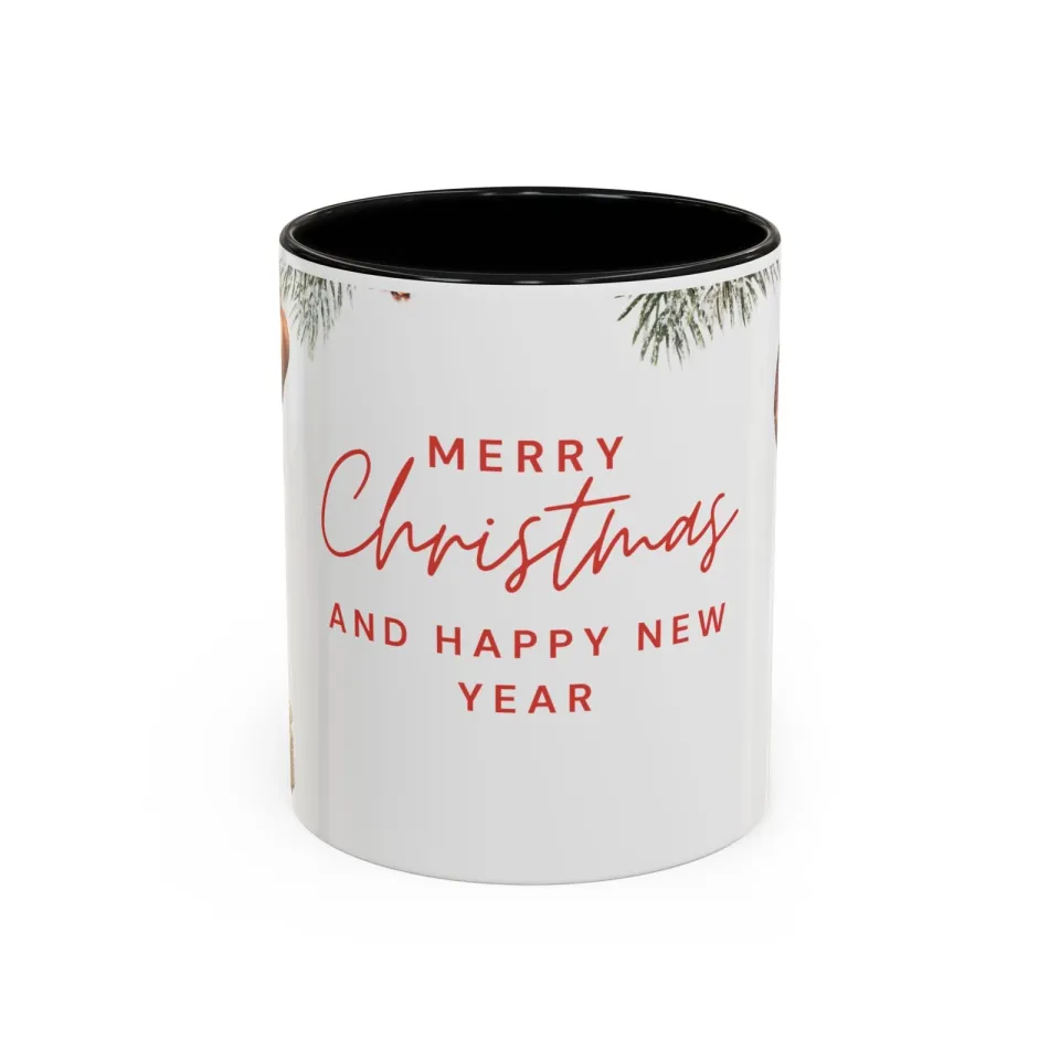 Mug, Enjoy Holidays, Merry Christmas festive accent drinkware cup for coffee