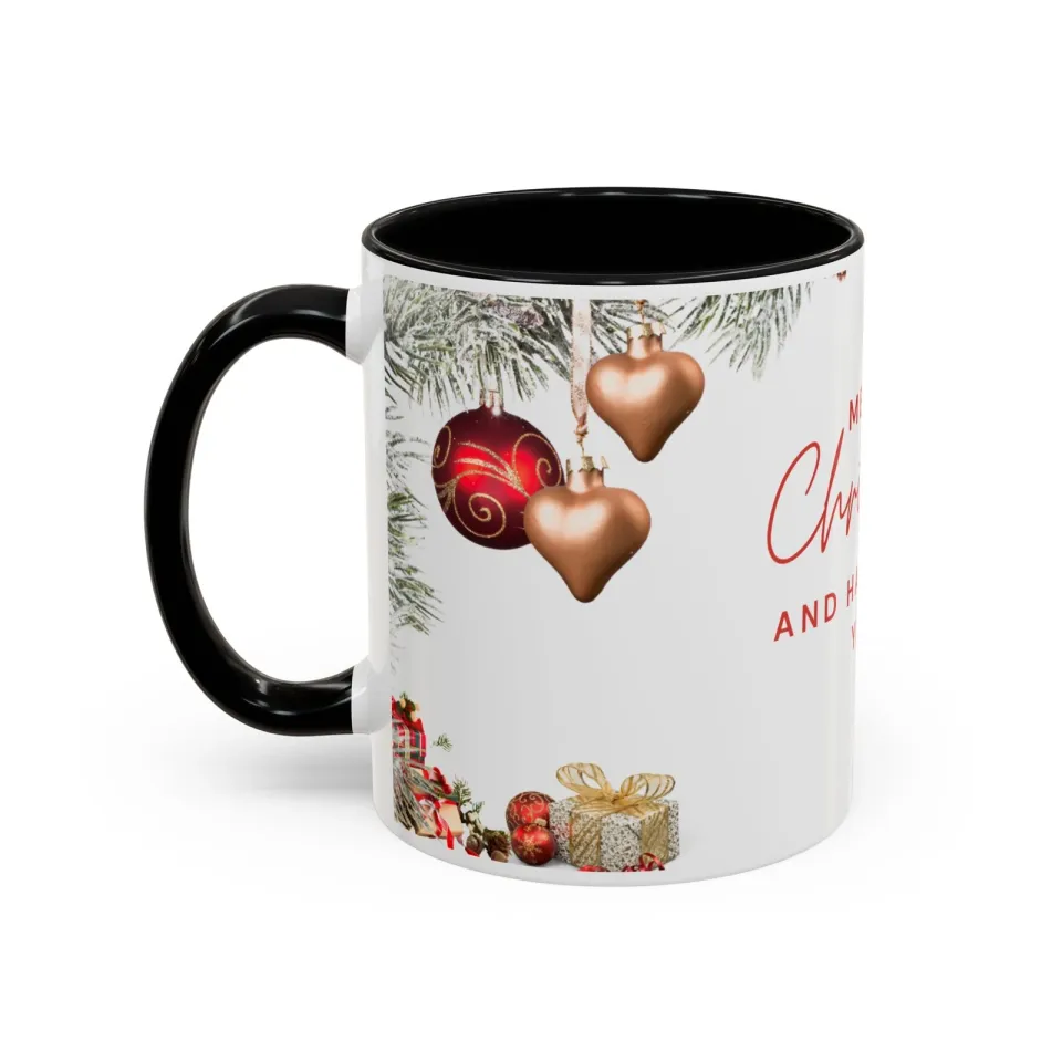 Mug, Enjoy Holidays, Merry Christmas festive accent drinkware cup for coffee