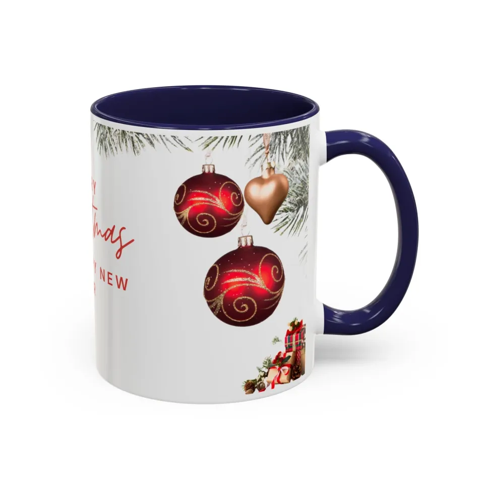 Mug, Enjoy Holidays, Merry Christmas festive accent drinkware cup for coffee