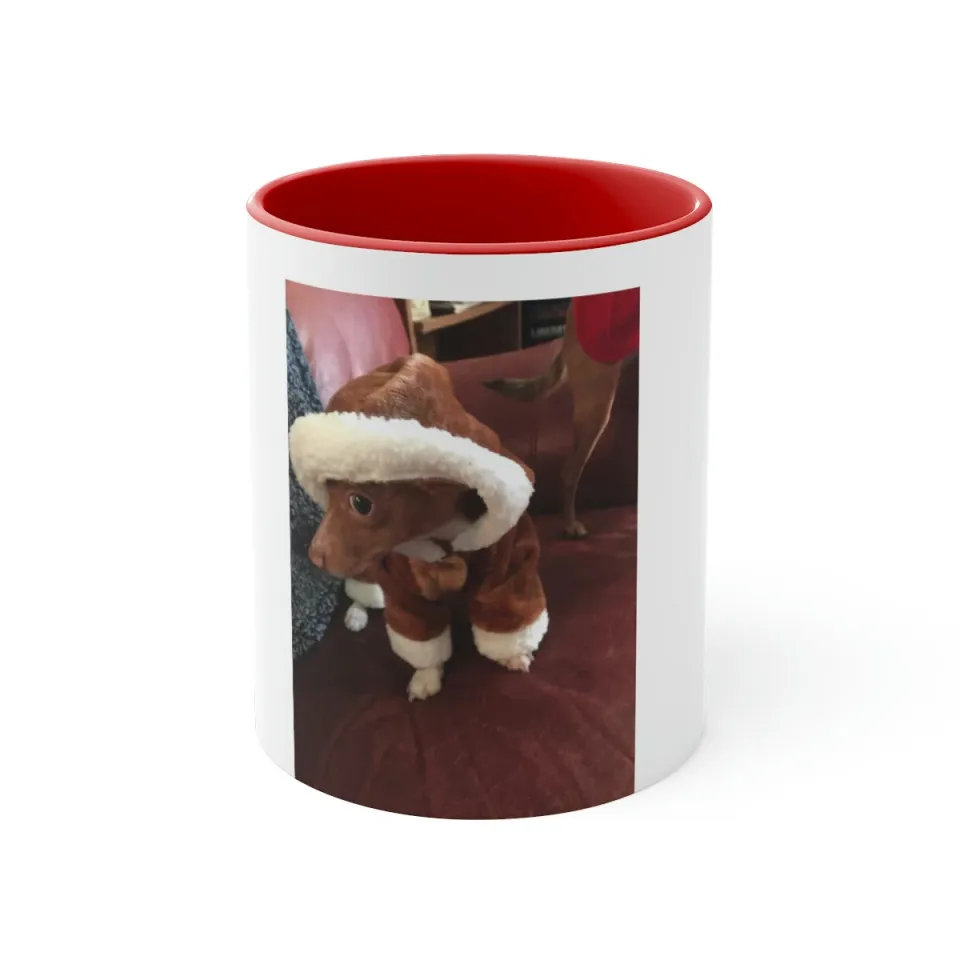 Accent Coffee Mug,   with Christmas Chihuahua