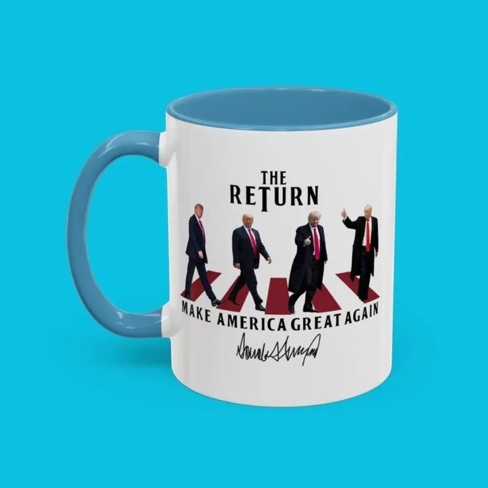 The Return Make America Great Again Trump Mug, Trump Political Coffee Accent Mug