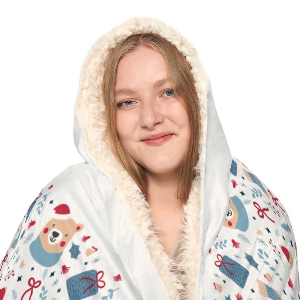 Snuggle Blanket with Hood  Cozy Wearable Blanket, Microfleece or Sherpa Lining