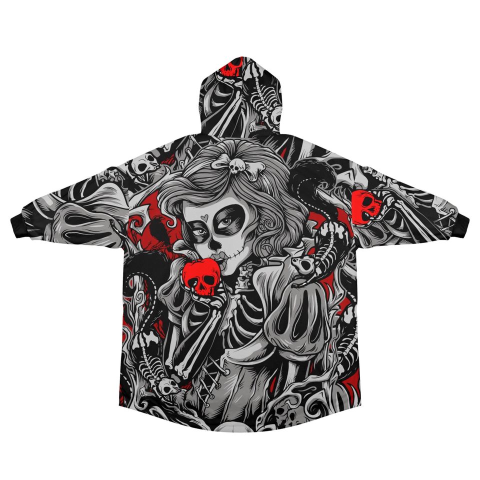 Blanket Hoodie personalized blankets hoodie that is a blanket Comics La Catrina Da De Los Muertos