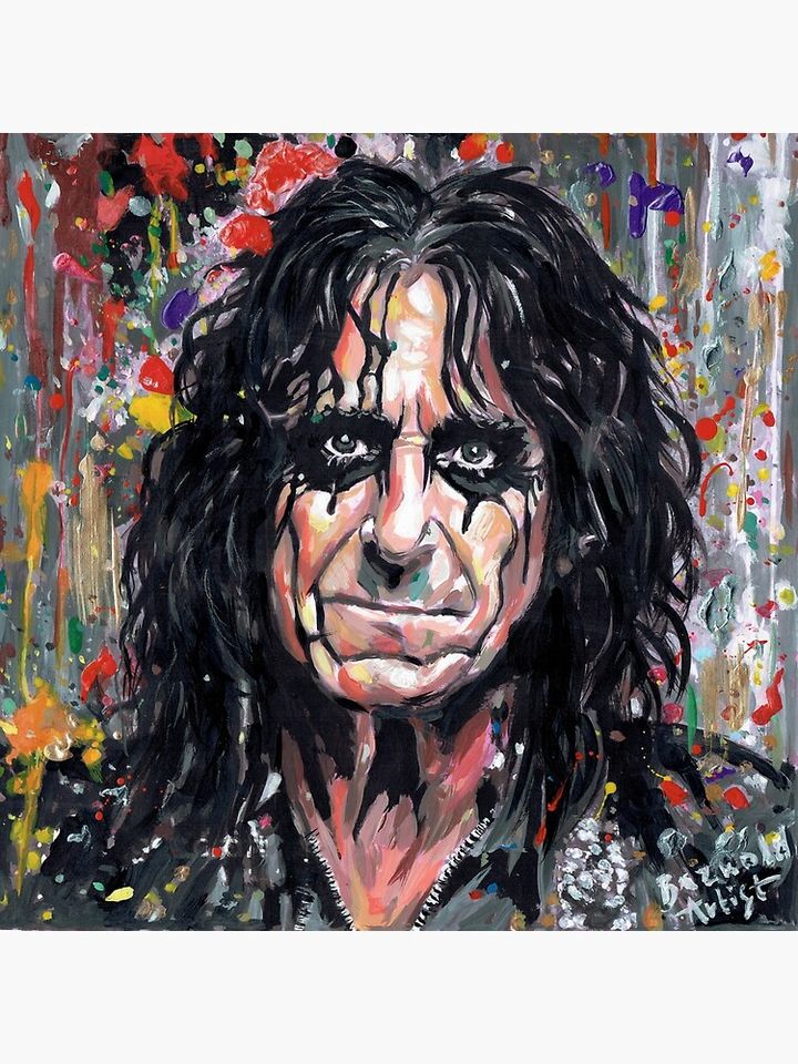 ALICE COOPER ACRYLIC SPLATTER PAINTING  Poster