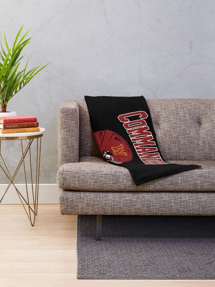 Art - washington commanders Throw Blanket