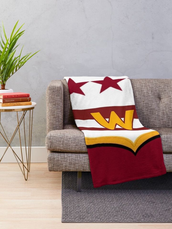 Washington D.C. Commander Football  Throw Blanket