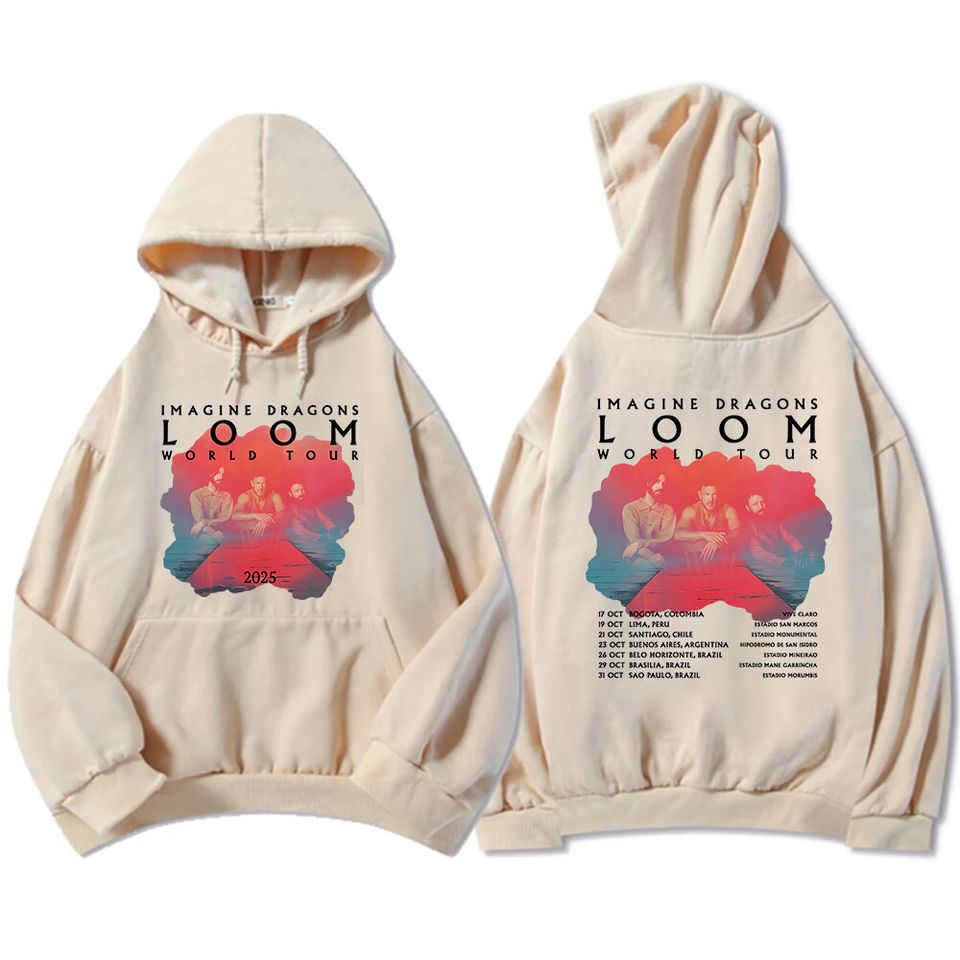 Loom Tour 2025 Hoodies Imagine Dragons Band Graphic Sweatshirt Long Sleeve Fashion Hooded Pullovers Women Men Clothing Autumn