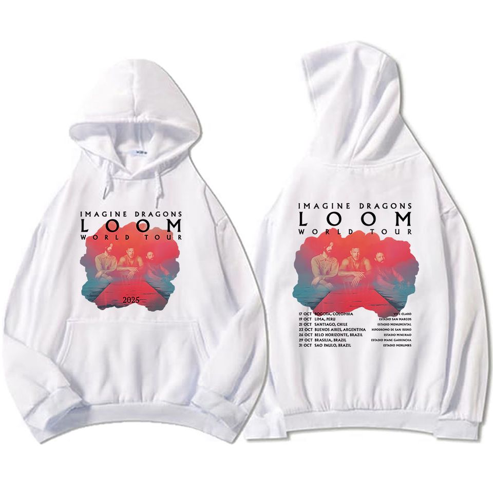 Loom Tour 2025 Hoodies Imagine Dragons Band Graphic Sweatshirt Long Sleeve Fashion Hooded Pullovers Women Men Clothing Autumn