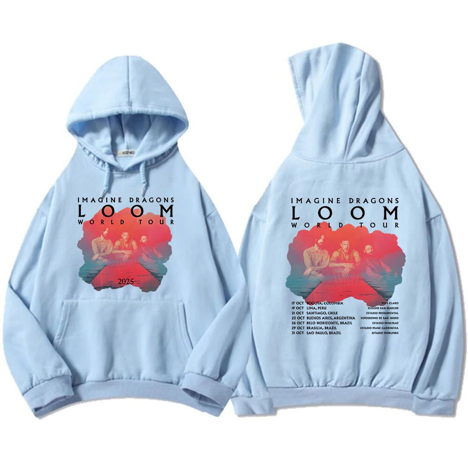 Loom Tour 2025 Hoodies Imagine Dragons Band Graphic Sweatshirt Long Sleeve Fashion Hooded Pullovers Women Men Clothing Autumn