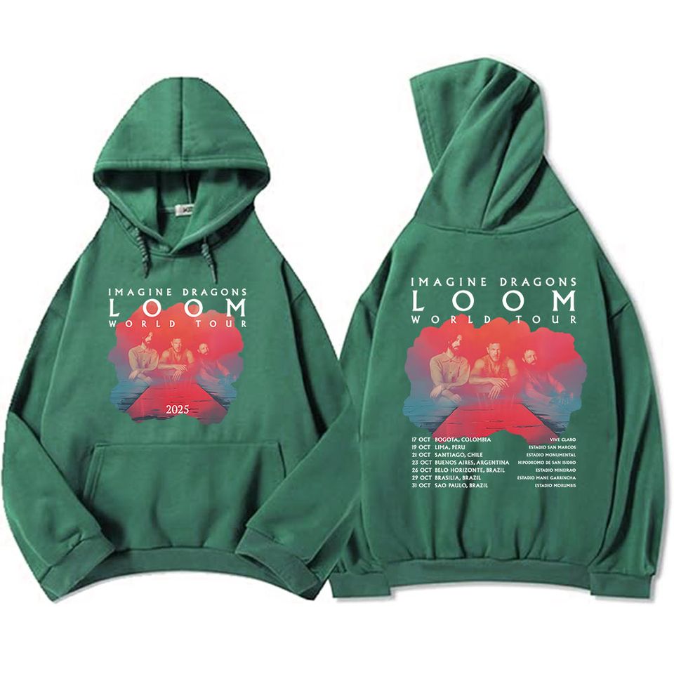 Loom Tour 2025 Hoodies Imagine Dragons Band Graphic Sweatshirt Long Sleeve Fashion Hooded Pullovers Women Men Clothing Autumn