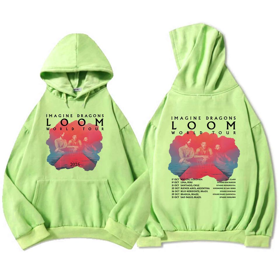 Loom Tour 2025 Hoodies Imagine Dragons Band Graphic Sweatshirt Long Sleeve Fashion Hooded Pullovers Women Men Clothing Autumn