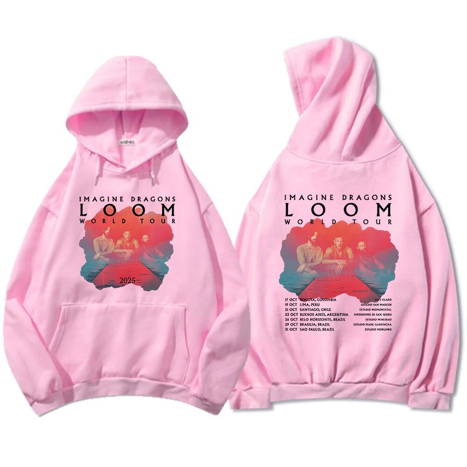 Loom Tour 2025 Hoodies Imagine Dragons Band Graphic Sweatshirt Long Sleeve Fashion Hooded Pullovers Women Men Clothing Autumn