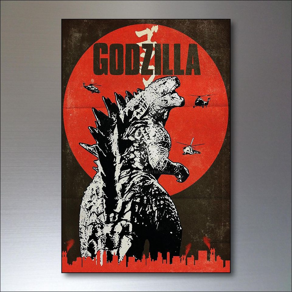 Vintage god zilla Film Poster Magnets