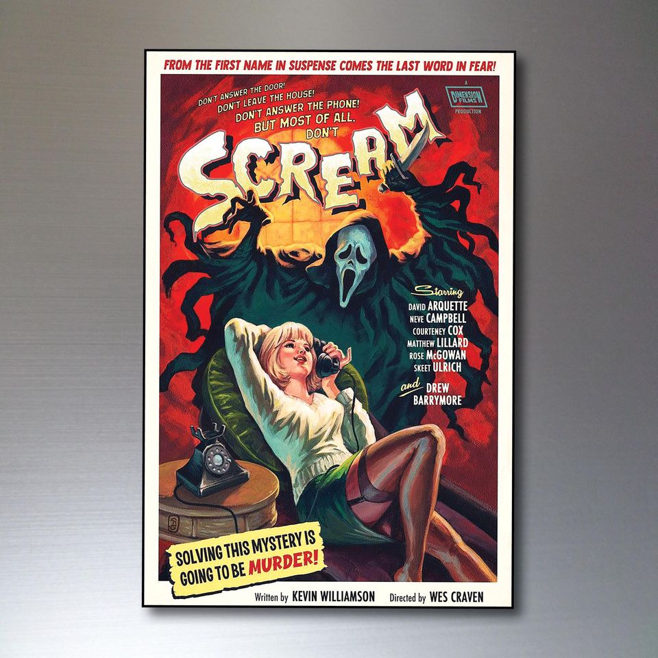 Vintage Classic Horror movie film magnets