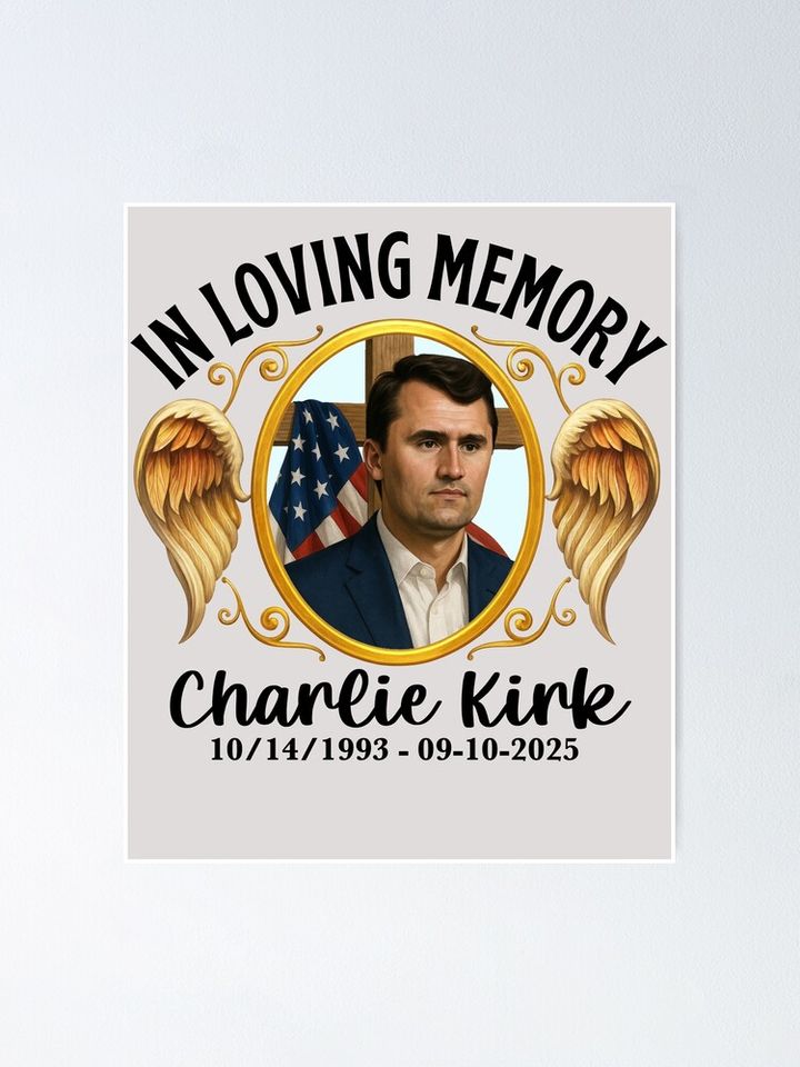 Charlie Kirk in memory patriot freedom USA  Poster