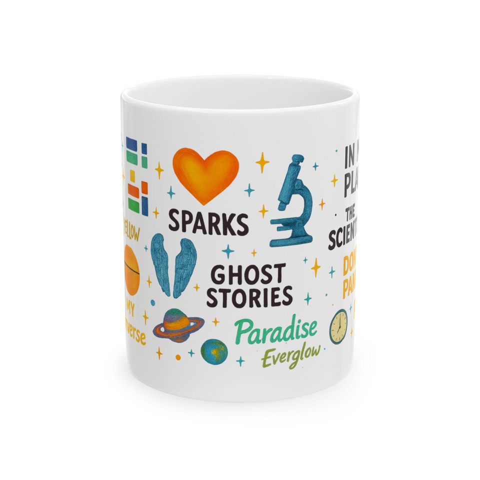 Coldplay-Inspired Ceramic Mug, Retro Music Mug,Coffee Mug for Coldplay Fans