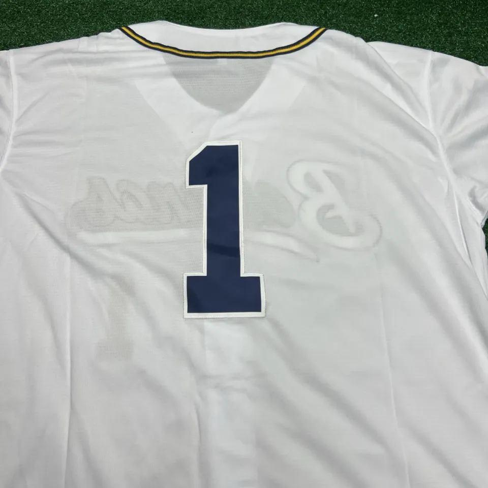 Savannah Bananas Baseball Jersey White #1 Adults
