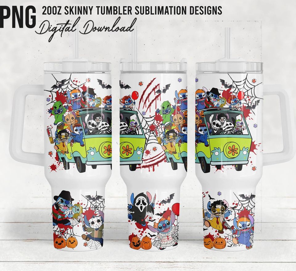 Stitch Horror Tumbler Halloween Tumbler