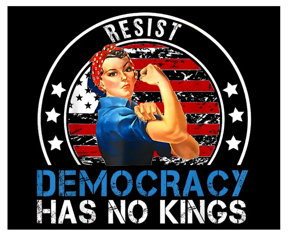 Resist Democracy Has No Kings Yard Sign