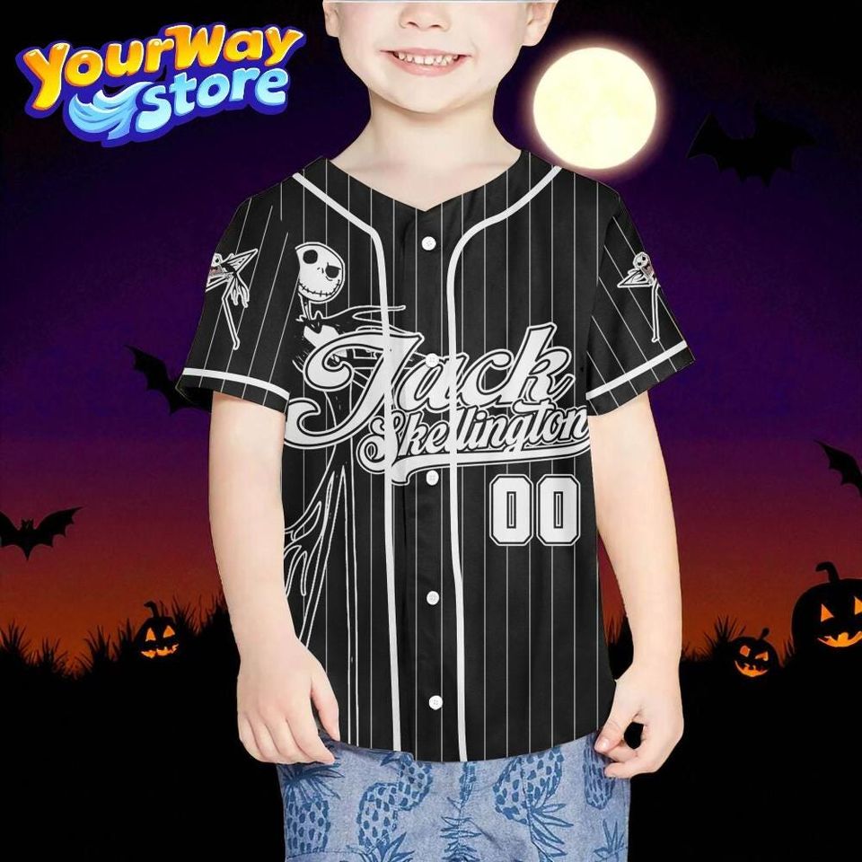 Halloween Jack Skellington Baseball Jersey  Nightmare Before Christmas Oogie Boogie Sally Shirt